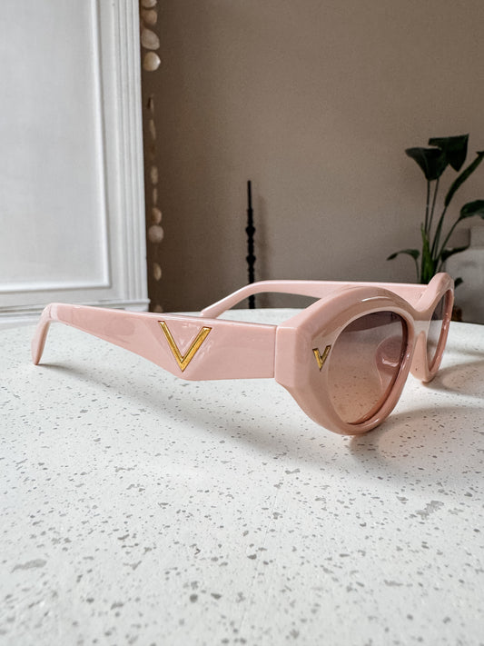 Zonnebril retro roze