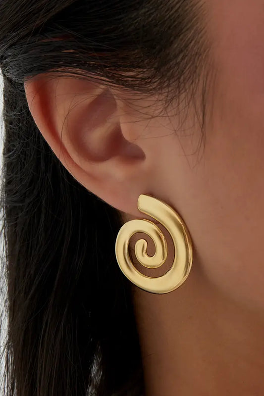 Swirly wave earrings